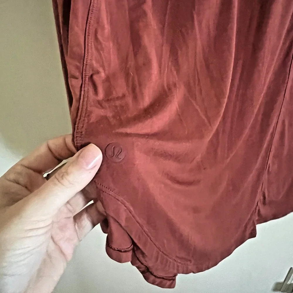Lululemon Oversized Loose fit Longsleeve scoopneck top burnt orange‎ Athleisure